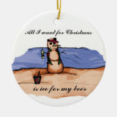 Décoration En Céramique Vacances de Noël à la plage (Devant)