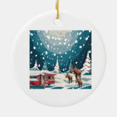 Décoration En Céramique Vacances de Noël moine (Dos)