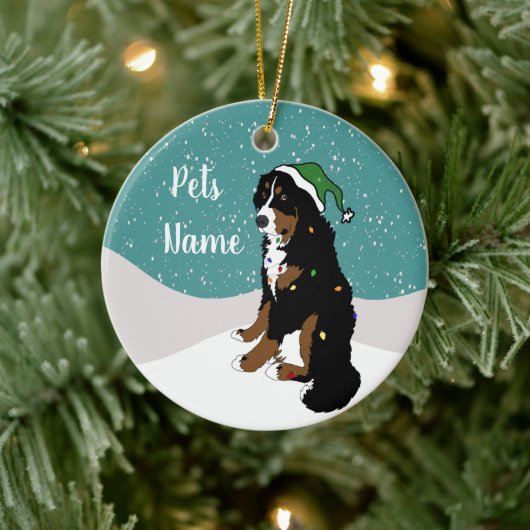 Décoration En Céramique Vacances Noël Bernese Mountain Dog Ceramic Orn (Arbre)