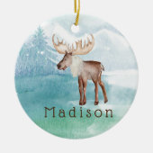 Décoration En Céramique Vacances personnalisées à l'orignal mou (Devant)