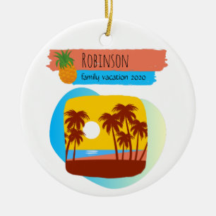 Décoration En Céramique Vacances tropicales familiales