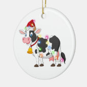 Décoration En Céramique Vache avec Casquette Scaft Noël (Gauche)