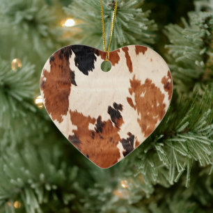 Décoration En Céramique Vache blanche noire Brown occidentale