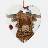 Décoration En Céramique Vache de Noël (Droite)