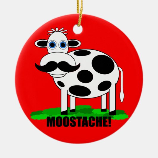 Décoration En Céramique vache drôle (Devant)
