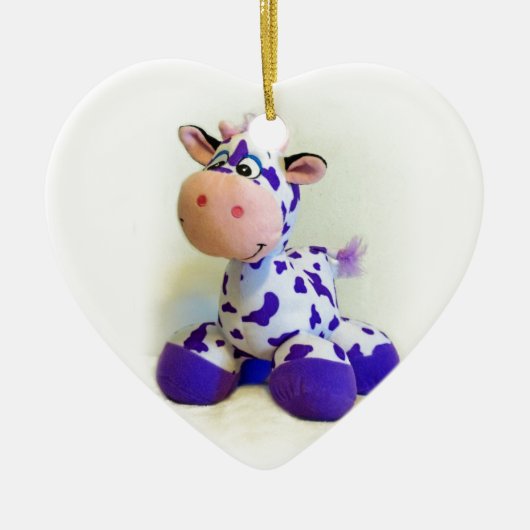 Décoration En Céramique Vache pourpre (Devant)