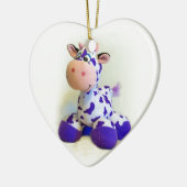 Décoration En Céramique Vache pourpre (Gauche)