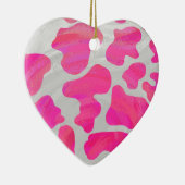 Décoration En Céramique Vache rose et blanc chaud (Droite)