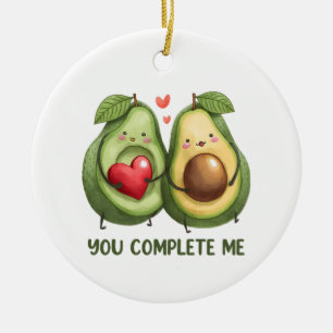 Décoration En Céramique Valentine Don Avocado Vous Me Complétez