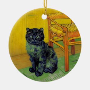 Décoration En Céramique Van Gogh Black Cat