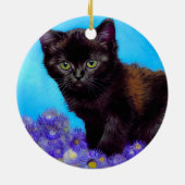 Décoration En Céramique Van Gogh Chat et fleurs (Dos)