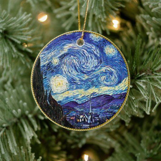 Décoration En Céramique Van Gogh, Starry Night, (Arbre)
