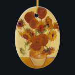 Décoration En Céramique Van Gogh Sunflowers (F454) Art Vintage<br><div class="desc">Affiches,  gravures et autres objets d'art de Vincent van Gogh. Fleurs de soleil.</div>