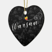 Décoration En Céramique Varsovie - Coeur du drapeau, Varsovie, Pologne (Gauche)