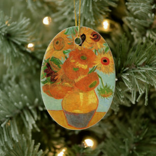 Décoration En Céramique Vase avec douze tournesols de Vincent van Gogh