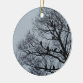 Décoration En Céramique Vautour dans un arbre d'hiver (Gauche)