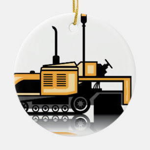 Décoration En Céramique Vecteur de machine à paver d'asphalte