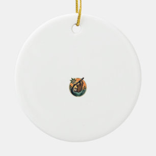 Décoration En Céramique Vecteur de paresse vintage Badge rétro faune 2