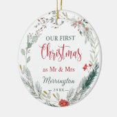 Décoration En Céramique Végétation d'hiver 1er Noël Ensemble Photo (Gauche)