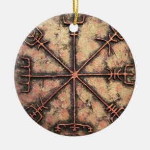 Décoration En Céramique Vegvisir, Rune Viking, Rune spell