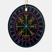 Décoration En Céramique Vegvisir Viking Compass Symbol Design (Gauche)