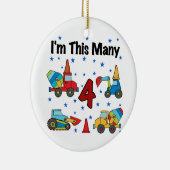 Décoration En Céramique Véhicules de construction T-shirts 4e anniversaire (Droite)