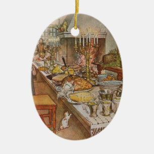 Décoration En Céramique Veille de Noël Carl Larsson 1904
