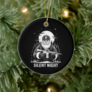 Décoration En Céramique Veille de Noël Père Noël Noël Vétéran Militaire