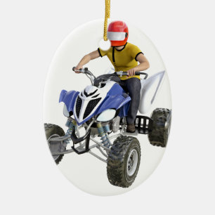 Décoration En Céramique Vélo ATV de quadruple venant à l'avant
