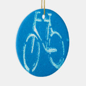 Décoration En Céramique Vélo bleu blanc (Droite)
