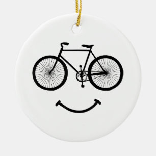 Décoration En Céramique Vélo et sourire T-shirt Tee - shirt de vélo Blac