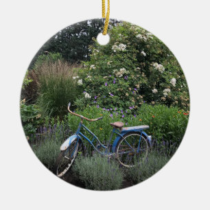 Décoration En Céramique Vélo vintage dans le jardin