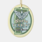 Décoration En Céramique Vermont Nurse Caduceus (Droite)