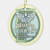 Décoration En Céramique Vermont Nurse Caduceus (Gauche)