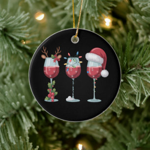 Décoration En Céramique Verre à vin de Noël Santa Saison des fêtes Boire