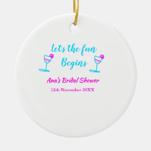 Décoration En Céramique Verre à vin rose bleu enterrement de vie de jeune 