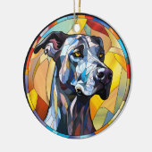 Décoration En Céramique Verre Doux Tissu Grand Chien Danse (Gauche)