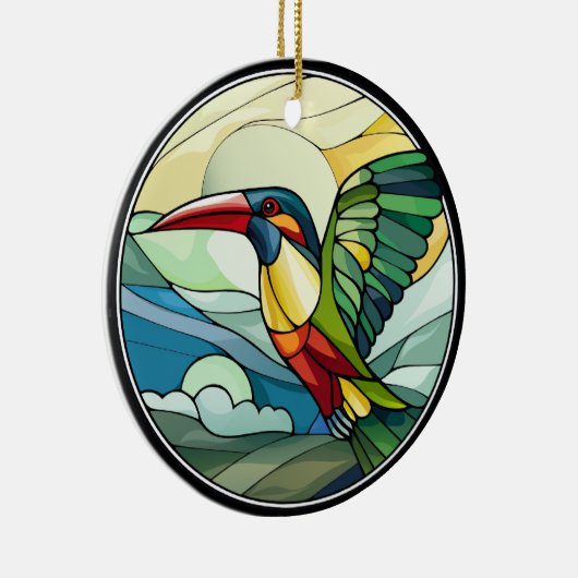 Décoration En Céramique Verre doux Toucan Bird (Droite)