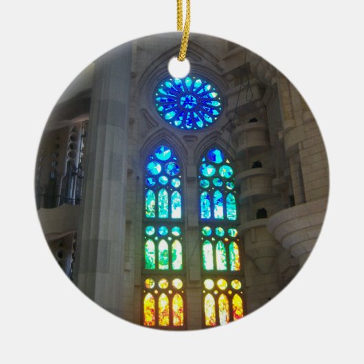 Décoration En Céramique Verre souillé orange et de bleu (Devant)