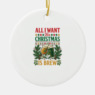 Décoration En Céramique Verres à bière de Noël Brew All Want Pine Hops