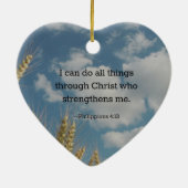 Décoration En Céramique Verset biblique, Philippiens 4:13 (Dos)