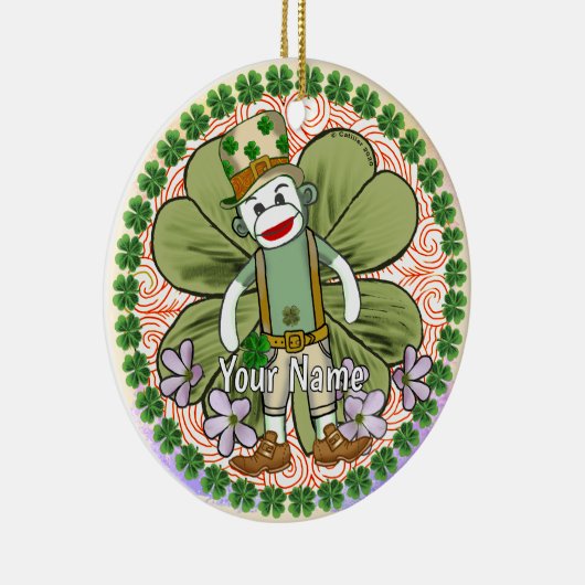 Décoration En Céramique Very Irish Sock Monkey (Droite)