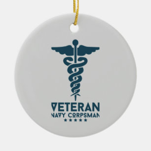 Décoration En Céramique Vétéran de marine   Honorer la Médicale militaire