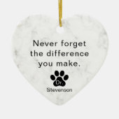 Décoration En Céramique Veterinarian School Grad Vet Med Appreciation (Devant)