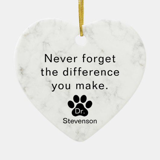 Décoration En Céramique Veterinarian School Grad Vet Med Appreciation (Devant)