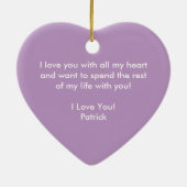 Décoration En Céramique Veux-Tu M'Épouser ? Bague diamant de proposition (Dos)