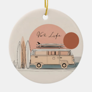Décoration En Céramique Vie en Van Surf Van – Esthétique Rétro de Camping-