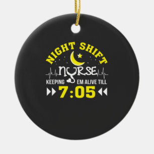 Décoration En Céramique Vie infirmière Infirmière de la nuit qui se main