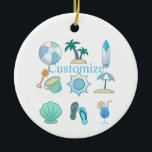 Décoration En Céramique Vie sur la plage Thunder_Cove<br><div class="desc">Vivez la vie sur la plage,  pour customiser avec votre propre salutation,  nom,  message,  etc</div>