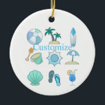 Décoration En Céramique Vie sur la plage Thunder_Cove<br><div class="desc">Vivez la vie sur la plage,  pour customiser avec votre propre salutation,  nom,  message,  etc</div>